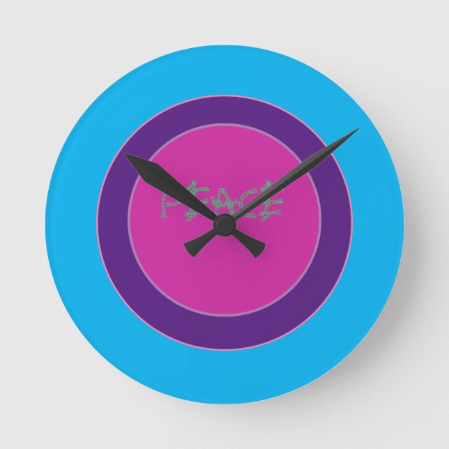 Ett fredsmemblem rund klocka (Framsida)