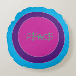 Ett fredsmemblem rund kudde