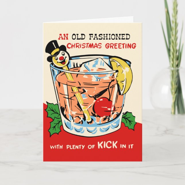 Ett gammaldags julkort helgkort (Framsida)