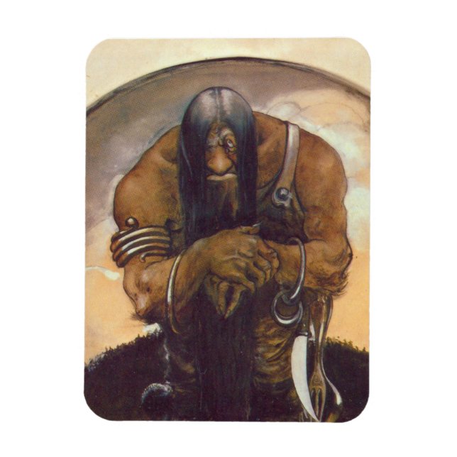 Ett gammalt bergtroll magnet (Vertikal)
