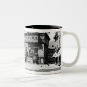 Ett gammalt hotell i townen kvadrerar, Goslar, Två-Tonad Mugg