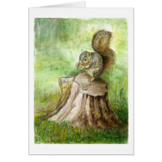 Ett gammalt loggar och gömma sig hälsningskort