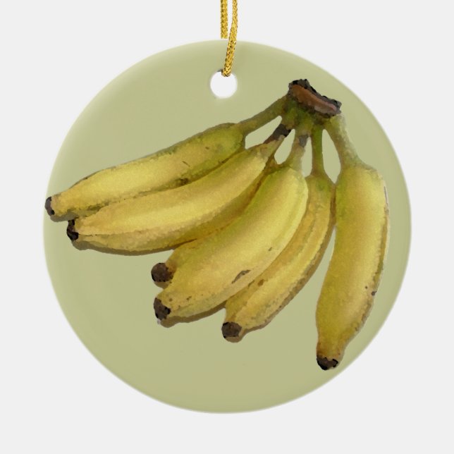 ett gäng bananer julgransprydnad keramik (Framsidan)