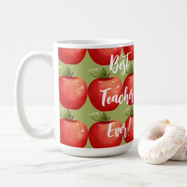 Ett gäng utsökta Red Apples Best Teacher nånsin Kaffemugg (Med munk)