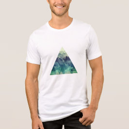 Ett geometriskt trekantigt bergslandskap t shirt