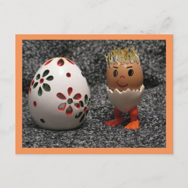 Ett gigantiskt vykort för ägg i Påsk hittades (Framsida)