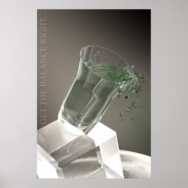 Ett glas grönt vatten poster (Framsidan)
