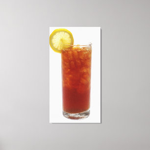 Ett glas Iced Tea Canvastryck