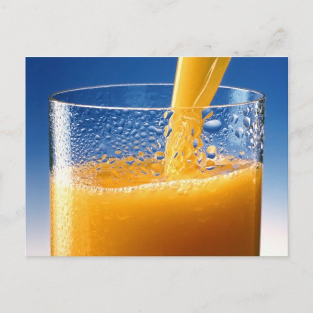 Ett glas Orange Juice Vykort (Framsida)