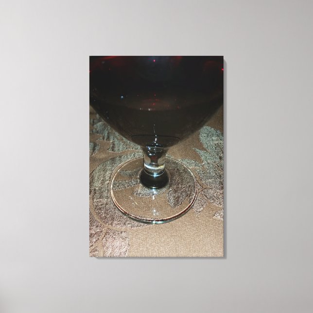 ett glas rött vin canvastryck (Framsida)