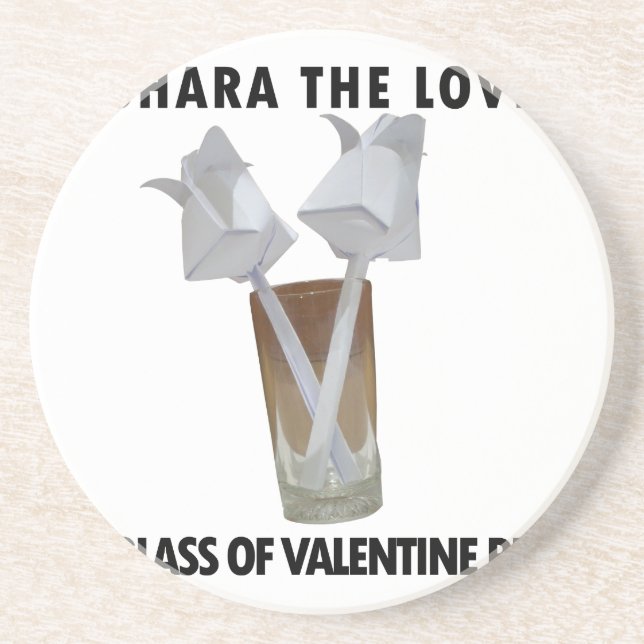 Ett glas valentinfred. underlägg (Framsidan)