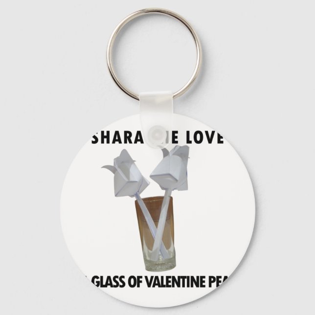 Ett glas valentinofred. nyckelring (Framsida)