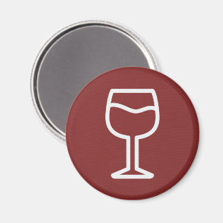 Ett glas vin magnet