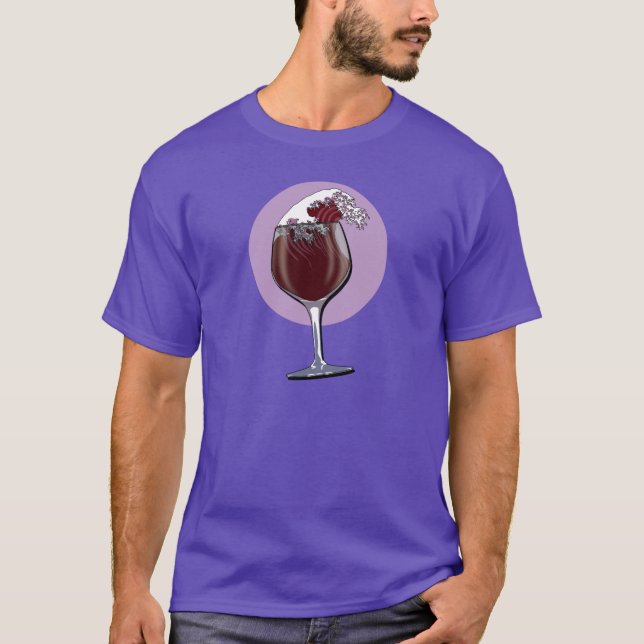 Ett Glas Vin T Shirt (Framsida)