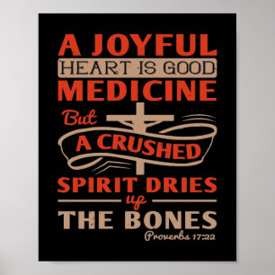 Ett Glatt hjärta är Bra medicin Poster