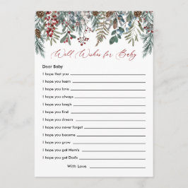 Ett glatt litet baby shower önskar bebisen spel rådkort