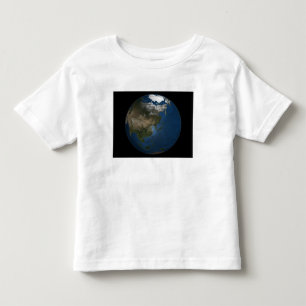 Ett globalt beskådar över Asien med arktisk havs Tee