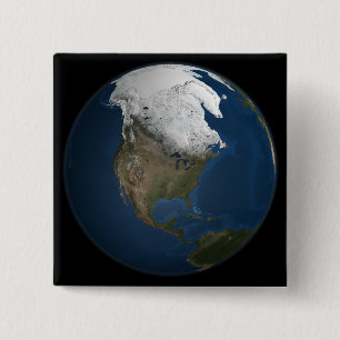Ett globalt beskådar över Nordamerika Knapp