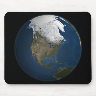 Ett globalt beskådar över Nordamerika Musmatta