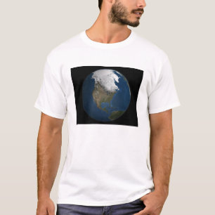 Ett globalt beskådar över Nordamerika Tee Shirt
