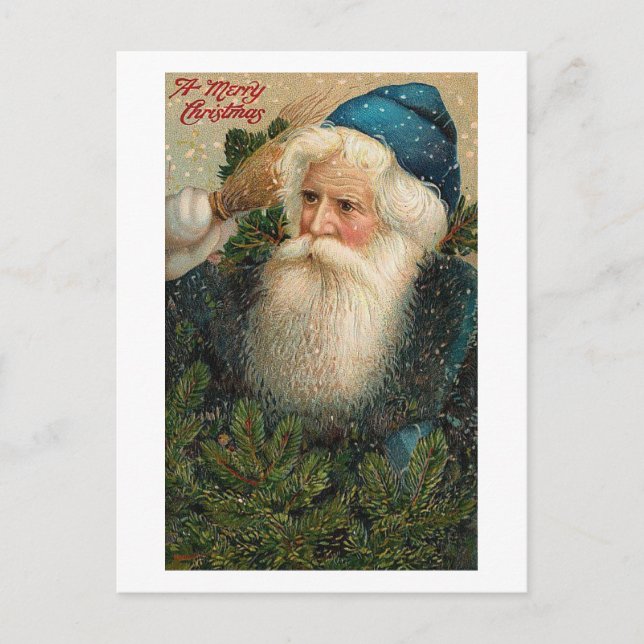 Ett God jul Old St. Nick Card Helg Vykort (Framsida)