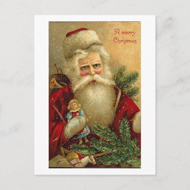Ett God jul-tomte- och dollkort Helg Vykort (Framsida)