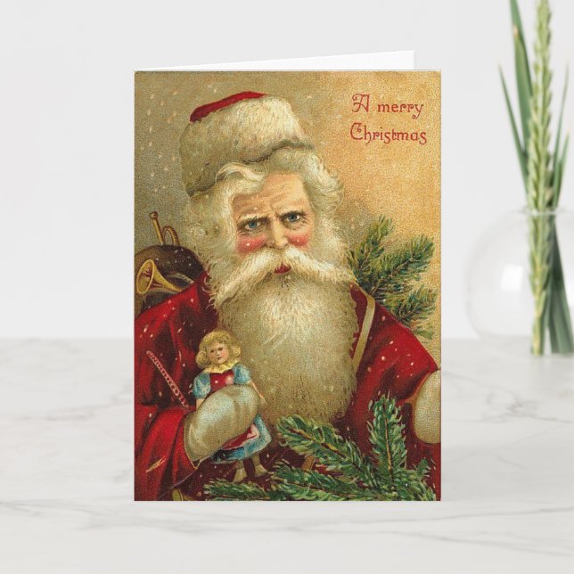 Ett God jul-tomte- och dollkort Helgkort (Framsida)