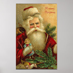 Ett God jul-tomte- och dollkort Poster