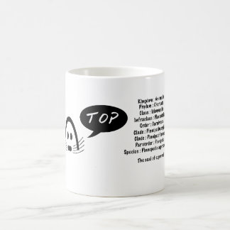 ett godkännandestämpel, pinnepedia approbatione. kaffemugg