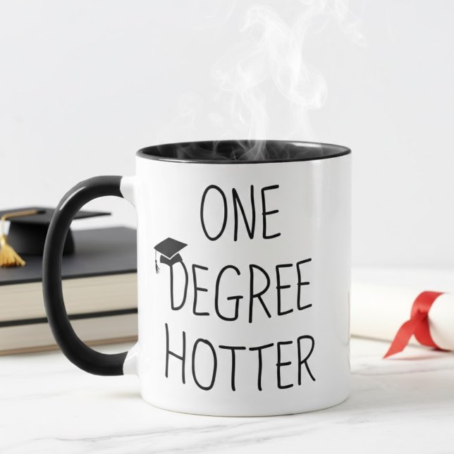 Ett grad varmare Roligt examenscitat Mugg (Skapare uppladdad)