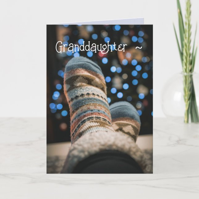 ETT GRANDDAUGHTER CHRISTMAS-KORT TACK KORT (Framsida)