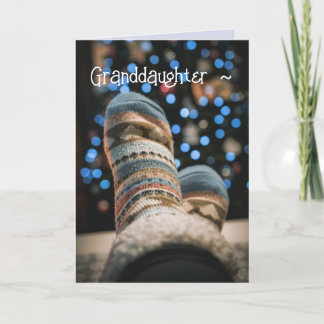 ETT GRANDDAUGHTER CHRISTMAS-KORT TACK KORT