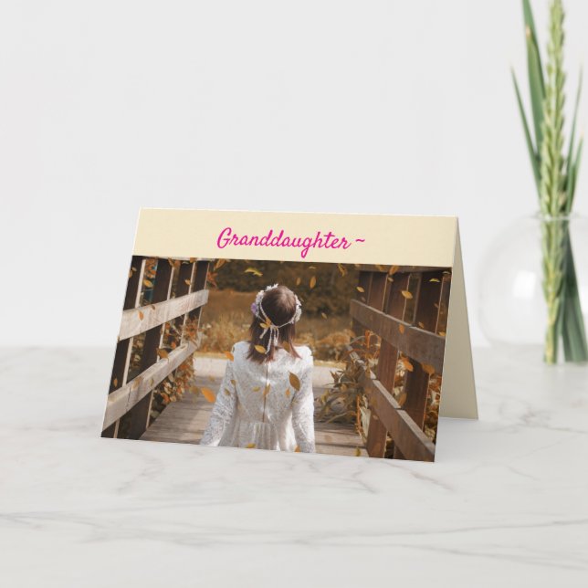 ETT GRANDDAUGHTER PÅSK-KORT TACK KORT (Framsida)