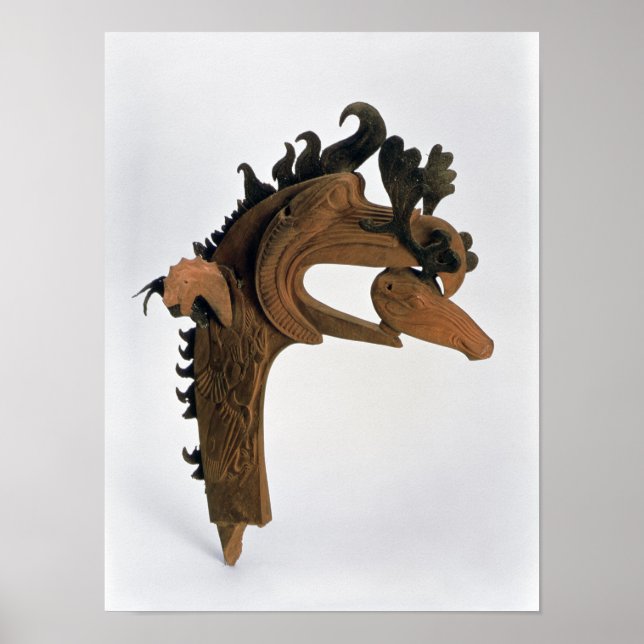 Ett griffin som håller en hjort i sin skak poster (Framsidan)