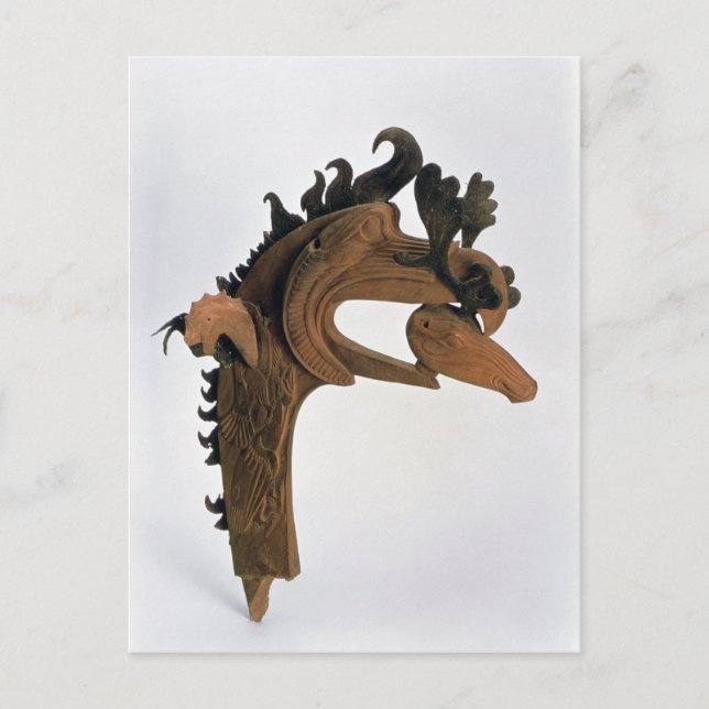 Ett griffin som håller en hjort i sin skak vykort (Framsida)