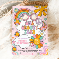 Ett Groovy Year 70s Flower Power Rainbow Birthday