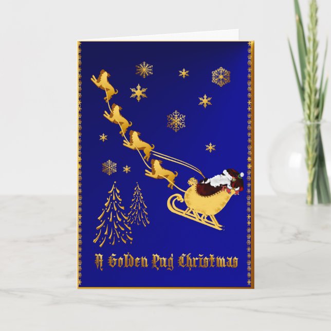 Ett gyllene julkort helgkort (Framsida)