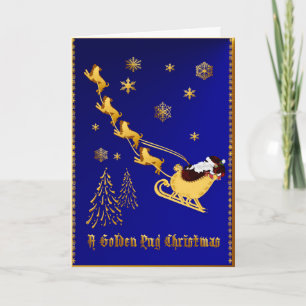 Ett gyllene julkort helgkort