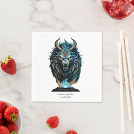 Ett häftigt blått djur, en majestät varelse pappersservett