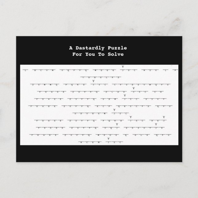 Ett häftigt pussel på ett Rick Roll Postcard Vykort (Framsida)