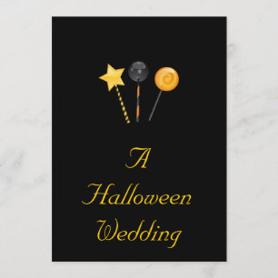 "Ett Halloween bröllop" - (den Halloween godisen) Inbjudningar