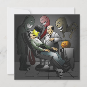 Ett Halloween-natt hos tandläkaren Kort
