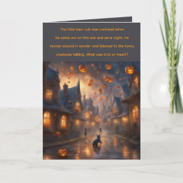 Ett Halloween Story hälsokort Kort
