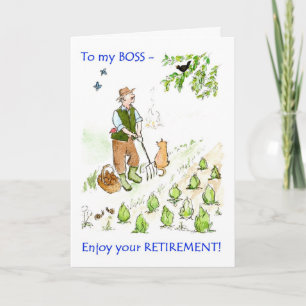 Ett hälsningskort för Pension för ett Chef Kort