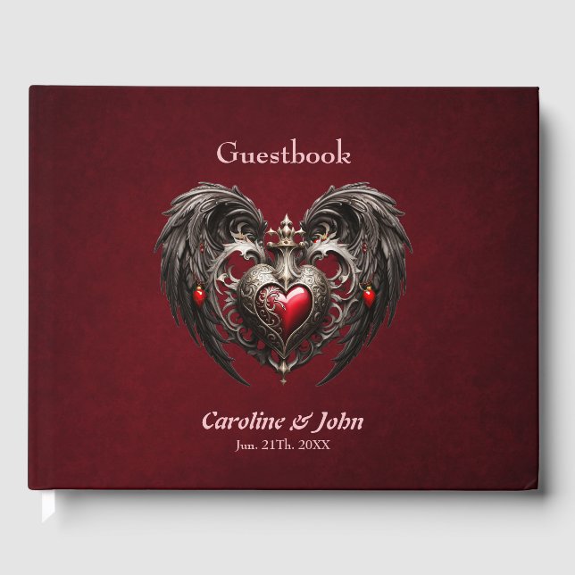 Ett häpnadsväckande gotskt hjärta gästböcker (Framsida)