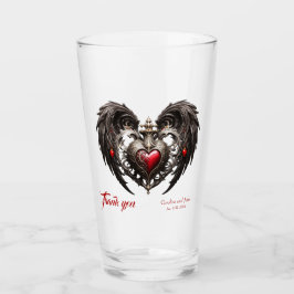 Ett häpnadsväckande gotskt hjärta glaskopp