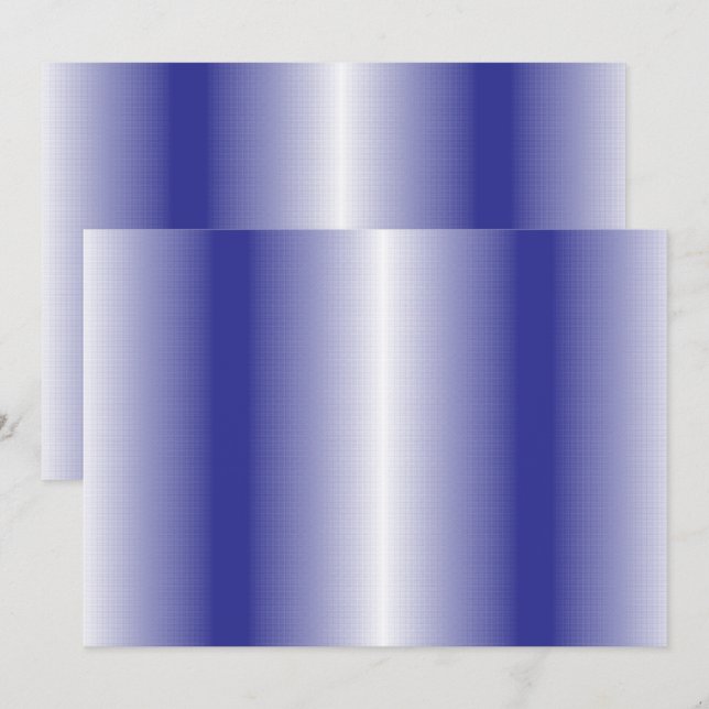 Ett hårt blått geometriskt mönster med symmetrisk inbjudningar (Fram/baksida)