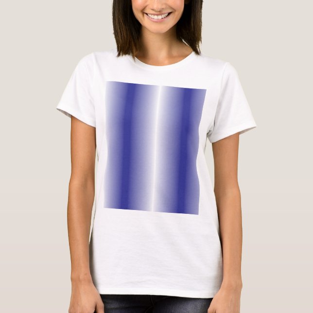 Ett hårt blått geometriskt mönster med symmetrisk t shirt (Framsida)
