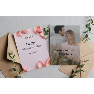 Ett Heartfilt Message Personlig Valentine Card Julkort