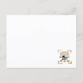 Ett hem, två katter, tre måltider, fyra årstider vykort